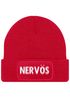 Herren Beanie mit Patch Strickmütze mit Spruch Aufdruck Lustig Nervös Mütze Männer Geschenk Moonworks®preview
