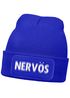 Herren Beanie mit Patch Strickmütze mit Spruch Aufdruck Lustig Nervös Mütze Männer Geschenk Moonworks®preview