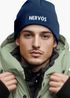 Herren Beanie mit Patch Strickmütze mit Spruch Aufdruck Lustig Nervös Mütze Männer Geschenk Moonworks®preview