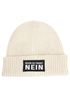 Herren Beanie mit Patch Strickmütze mit Spruch Bevor du fragst - Nein Aufdruck Lustig Mütze Männer Moonworks®preview