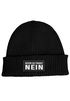 Herren Beanie mit Patch Strickmütze mit Spruch Bevor du fragst - Nein Aufdruck Lustig Mütze Männer Moonworks®preview