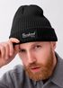 Herren Beanie mit Patch Strickmütze mit Spruch Bierkind lustiges Outfit für das Oktoberfest Männer Moonworks®preview