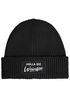 Herren Beanie mit Patch Strickmütze mit Spruch Holla die Weinfee Aufdruck Lustig Mütze Männer Moonworks®preview