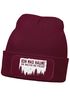Herren Beanie mit Patch Strickmütze mit Spruch Ich mag Bäume Aufdruck Schwarzer Humor Lustig Mütze Männer Moonworks®preview