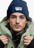 Herren Beanie mit Patch Strickmütze mit Spruch Ich mag Bäume Aufdruck Schwarzer Humor Lustig Mütze Männer Moonworks®preview