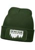 Herren Beanie mit Patch Strickmütze mit Spruch Ich mag Bäume Aufdruck Schwarzer Humor Lustig Mütze Männer Moonworks®preview