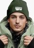 Herren Beanie mit Patch Strickmütze mit Spruch Ich mag Bäume Aufdruck Schwarzer Humor Lustig Mütze Männer Moonworks®preview