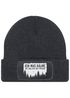 Herren Beanie mit Patch Strickmütze mit Spruch Ich mag Bäume Aufdruck Schwarzer Humor Lustig Mütze Männer Moonworks®preview