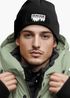 Herren Beanie mit Patch Strickmütze mit Spruch Ich mag Bäume Aufdruck Schwarzer Humor Lustig Mütze Männer Moonworks®preview