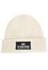 Herren Beanie mit Patch Strickmütze mit Spruch Ich mag Bäume -die halten die Fresse Aufdruck Lustig Mütze Männer Moonworks®preview