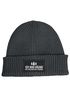 Herren Beanie mit Patch Strickmütze mit Spruch Ich mag Bäume -die halten die Fresse Aufdruck Lustig Mütze Männer Moonworks®preview