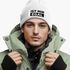 Herren Beanie mit Patch Strickmütze mit Spruch Ist mir egal Statement Aufdruck Lustig Mütze Männer Moonworks®preview