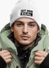 Herren Beanie mit Patch Strickmütze mit Spruch Ist mir egal Statement Aufdruck Lustig Mütze Männer Moonworks®preview