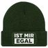 Herren Beanie mit Patch Strickmütze mit Spruch Ist mir egal Statement Aufdruck Lustig Mütze Männer Moonworks®preview