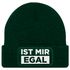 Herren Beanie mit Patch Strickmütze mit Spruch Ist mir egal Statement Aufdruck Lustig Mütze Männer Moonworks®preview