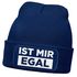 Herren Beanie mit Patch Strickmütze mit Spruch Ist mir egal Statement Aufdruck Lustig Mütze Männer Moonworks®preview