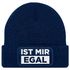 Herren Beanie mit Patch Strickmütze mit Spruch Ist mir egal Statement Aufdruck Lustig Mütze Männer Moonworks®preview