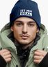 Herren Beanie mit Patch Strickmütze mit Spruch Ist mir egal Statement Aufdruck Lustig Mütze Männer Moonworks®preview