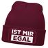 Herren Beanie mit Patch Strickmütze mit Spruch Ist mir egal Statement Aufdruck Lustig Mütze Männer Moonworks®preview