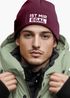 Herren Beanie mit Patch Strickmütze mit Spruch Ist mir egal Statement Aufdruck Lustig Mütze Männer Moonworks®preview