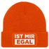 Herren Beanie mit Patch Strickmütze mit Spruch Ist mir egal Statement Aufdruck Lustig Mütze Männer Moonworks®preview