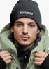 Herren Beanie mit Patch Strickmütze mit Spruch Security Party Accessoire Mütze Männer Lustig Moonworks®preview