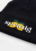 Herren Beanie mit Patch Strickmütze mit Spruch Spritzig Zitronen Aufdruck Lustig Mütze Männer Moonworks®preview