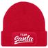 Herren Beanie mit Patch Strickmütze mit Spruch Team Santa Aufdruck Weihnachten Lustig Mütze Männer Moonworks®preview