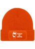 Herren Beanie mit Patch Strickmütze Spruch Fueled by Coffe Aufdruck Lustig Mütze Geschenk Kaffeetrinker Männer Moonworks®preview