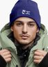 Herren Beanie mit Patch Strickmütze Spruch Fueled by Coffe Aufdruck Lustig Mütze Geschenk Kaffeetrinker Männer Moonworks®preview