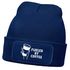 Herren Beanie mit Patch Strickmütze Spruch Fueled by Coffe Aufdruck Lustig Mütze Geschenk Kaffeetrinker Männer Moonworks®preview