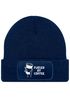 Herren Beanie mit Patch Strickmütze Spruch Fueled by Coffe Aufdruck Lustig Mütze Geschenk Kaffeetrinker Männer Moonworks®preview