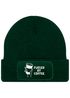 Herren Beanie mit Patch Strickmütze Spruch Fueled by Coffe Aufdruck Lustig Mütze Geschenk Kaffeetrinker Männer Moonworks®preview