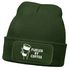 Herren Beanie mit Patch Strickmütze Spruch Fueled by Coffe Aufdruck Lustig Mütze Geschenk Kaffeetrinker Männer Moonworks®preview
