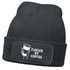 Herren Beanie mit Patch Strickmütze Spruch Fueled by Coffe Aufdruck Lustig Mütze Geschenk Kaffeetrinker Männer Moonworks®preview