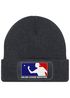 Herren Beanie mit Patch Strickmütze Spruch Major League Beerpong Design Aufdruck Lustig Mütze Männer Moonworks®preview