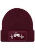 Herren Beanie mit Patch Strickmütze Traktor Herzschlag Aufdruck Landwirt Geschenk Bauer Mütze Männer Moonworks®preview