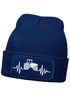 Herren Beanie mit Patch Strickmütze Traktor Herzschlag Aufdruck Landwirt Geschenk Bauer Mütze Männer Moonworks®preview