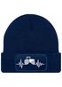 Herren Beanie mit Patch Strickmütze Traktor Herzschlag Aufdruck Landwirt Geschenk Bauer Mütze Männer Moonworks®preview