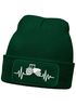 Herren Beanie mit Patch Strickmütze Traktor Herzschlag Aufdruck Landwirt Geschenk Bauer Mütze Männer Moonworks®preview
