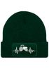 Herren Beanie mit Patch Strickmütze Traktor Herzschlag Aufdruck Landwirt Geschenk Bauer Mütze Männer Moonworks®preview