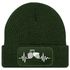 Herren Beanie mit Patch Strickmütze Traktor Herzschlag Aufdruck Landwirt Geschenk Bauer Mütze Männer Moonworks®preview