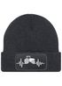 Herren Beanie mit Patch Strickmütze Traktor Herzschlag Aufdruck Landwirt Geschenk Bauer Mütze Männer Moonworks®preview