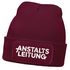Herren Beanie Mütze mit Spruch | Anstaltsleitung | Strickmütze Aufdruck Schwarzer Humor Lustig Wintermütze Männer Moonworks®preview