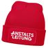 Herren Beanie Mütze mit Spruch | Anstaltsleitung | Strickmütze Aufdruck Schwarzer Humor Lustig Wintermütze Männer Moonworks®preview