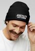 Herren Beanie Mütze mit Spruch | Anstaltsleitung | Strickmütze Aufdruck Schwarzer Humor Lustig Wintermütze Männer Moonworks®preview