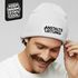 Herren Beanie Mütze mit Spruch | Anstaltsleitung | Strickmütze Aufdruck Schwarzer Humor Lustig Wintermütze Männer Moonworks®preview