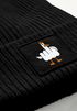 Herren Beanie Patch Aufdruck Gans Mittelfinger Statement Strickmütze Männer Accessoires Streetwear Moonworks®preview