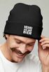 Herren Beanie Patch Bedruckt mit Spruch LustigHo Ho Hol mir Bier Meme Weihnachtsmann Moonworks®preview