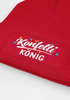 Herren Beanie Patch - Design Konfetti König - Strickmütze mit Spruch Aufdruck Fasching Karneval Lustig Mütze Männer Moonworks®preview